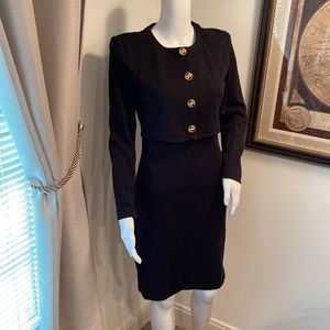 VINTAGE ALL THAT JAZZ DRESS SIZE 7/8 STRETCHY BLACK